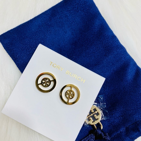 Tory Burch split circle stud earrings - Picture 2 of 3